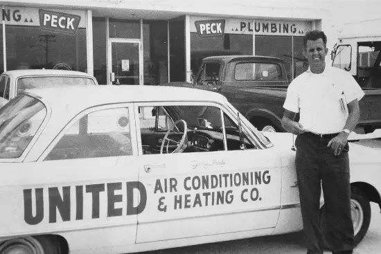 Before: outdated AC unit
